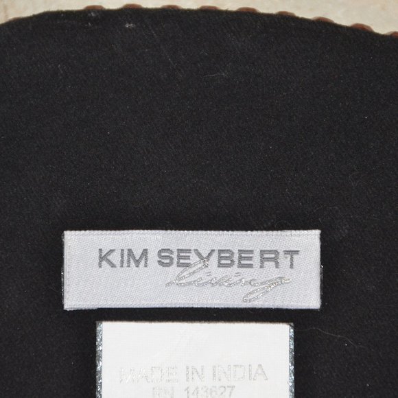 KIM SEYBERT HOLIDAY FALL BROWN GOLD CRYSTAL BEADED PLACEMAT CHARGER CENTERPIECE - Picture 9 of 10